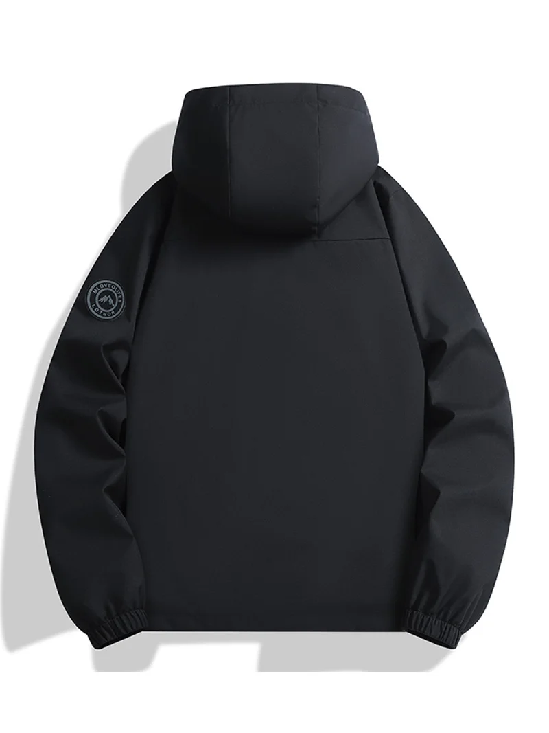 Men's Windbreaker Jacket with Hood Outdoor Lightweight Zip Up Jackets Men Spring and Autumn Casual Jackets for Hiking Camping - Image 6