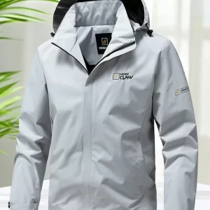 Men's Jacket Waterproof Hiking Coat Men Outdoor Sports Windbreaker Jacket Lightweight Hooded Full Zip Coats for Spring Autumn