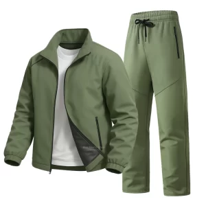 Softshell Jacket and Pants Set Men Outdoor Waterproof 2 Piece Sets with Fleece Lined Spring Autumn Outerwear for Hiking Camping