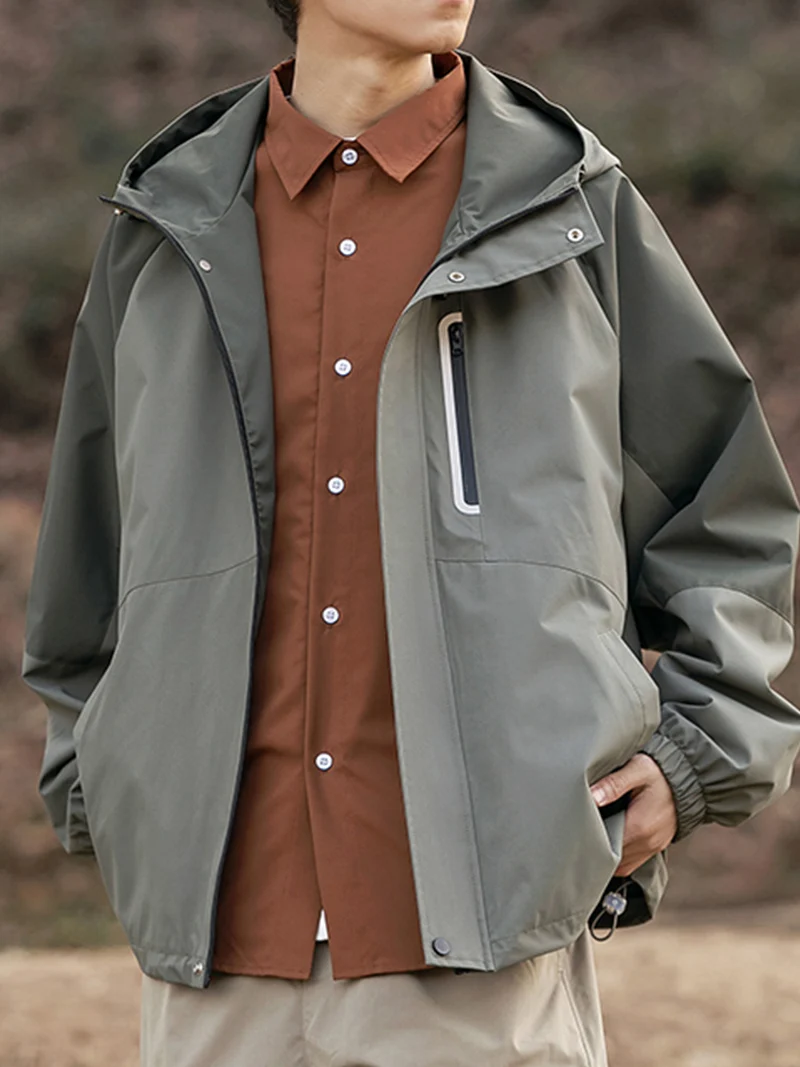 Professional Hiking Jacket Men and Women Outdoor Spring Autumn Lightweight Waterproof Hooded Zip Up Jacket Camping Coats Unisex - Image 4