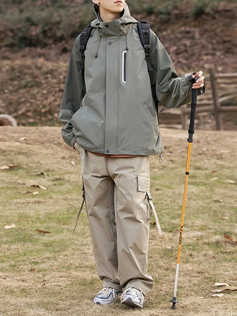 Professional Hiking Jacket Men and Women Outdoor Spring Autumn Lightweight Waterproof Hooded Zip Up Jacket Camping Coats Unisex - Image 6