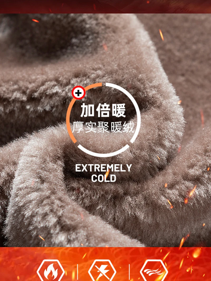 Plus Size 8XL Men's Jacket Fur Lined Sherpa Jacket Autumn Winter Men Casual Daily Wear Coats Slim Fit Keep Warm Outerwear Coat - Image 6